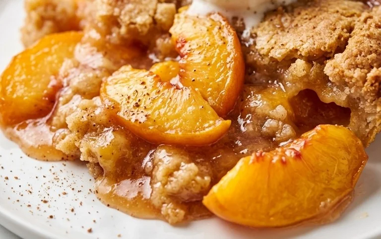 Super Easy Peach Cobbler
