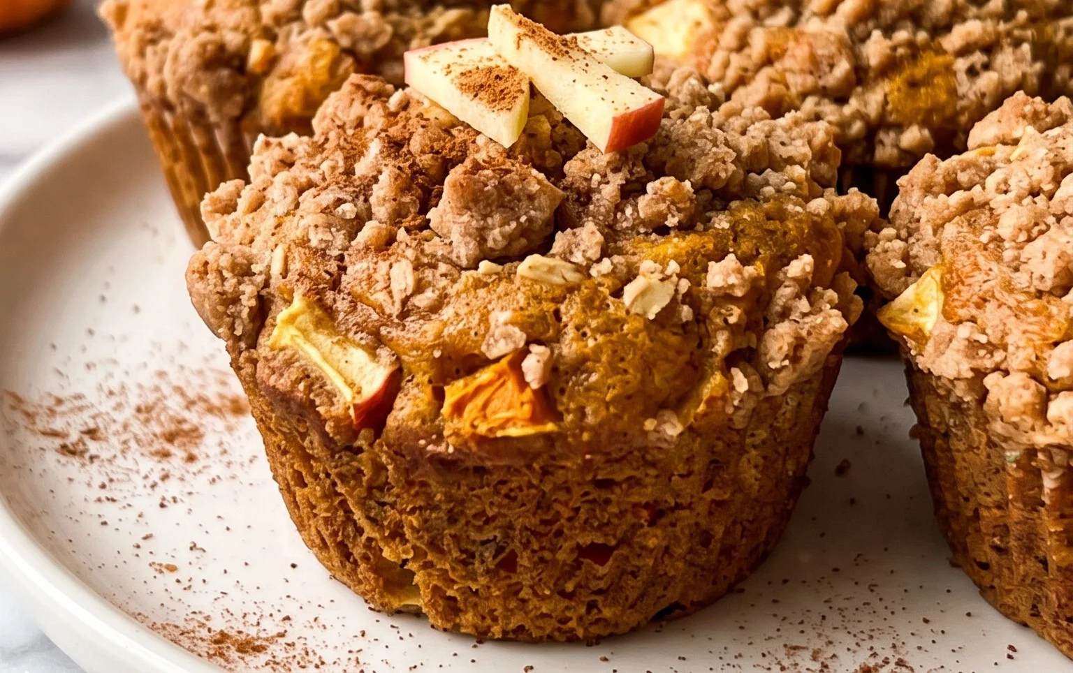 Small Batch Apple Pumpkin Streusel Muffins