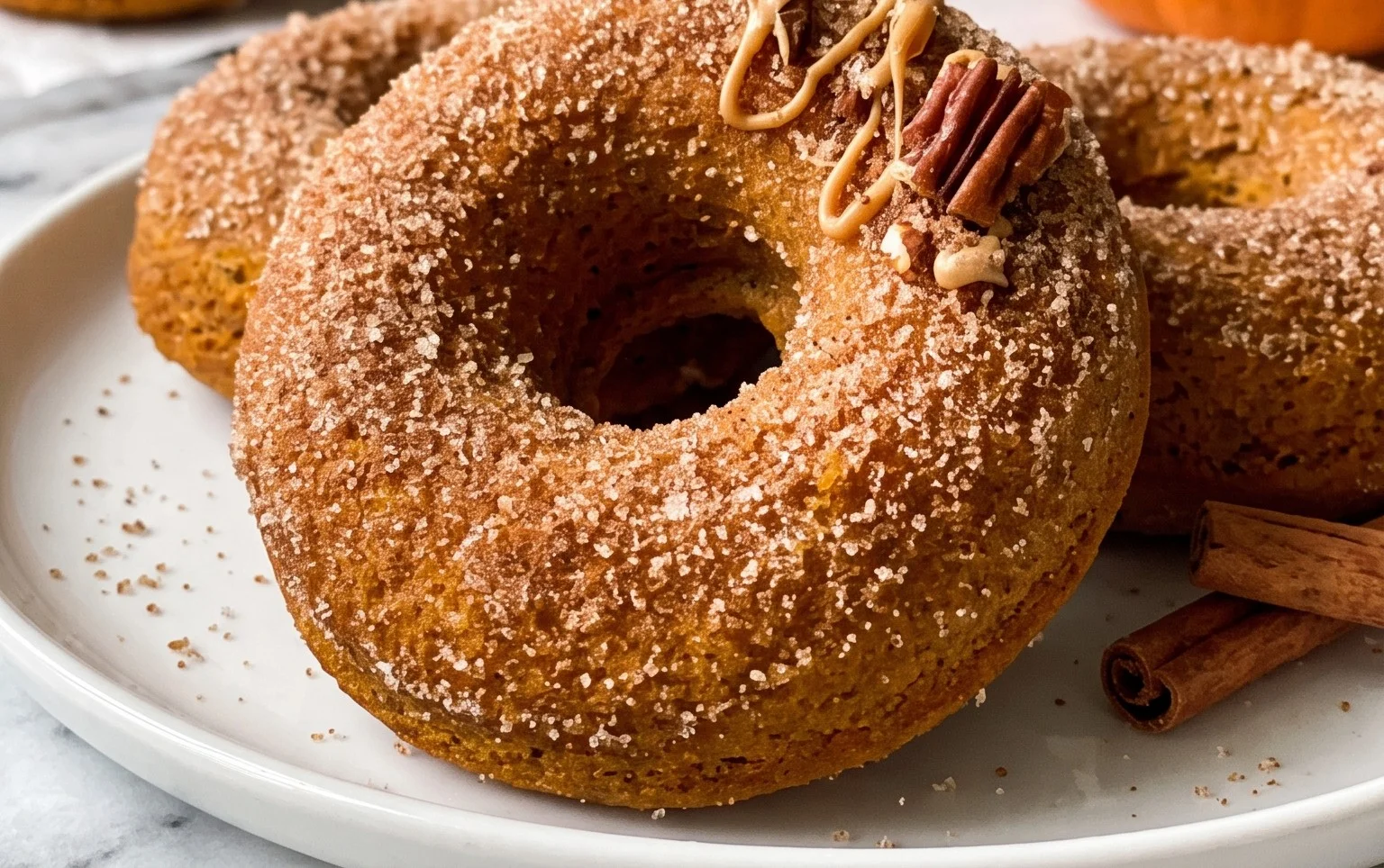 Pumpkin Cinnamon Sugar Donuts