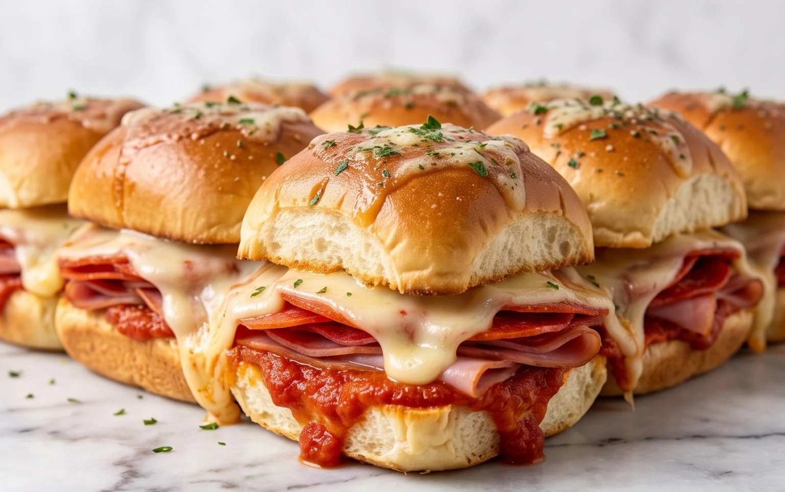 Hot Italian Sub Sliders Bite-Sized Flavor Party