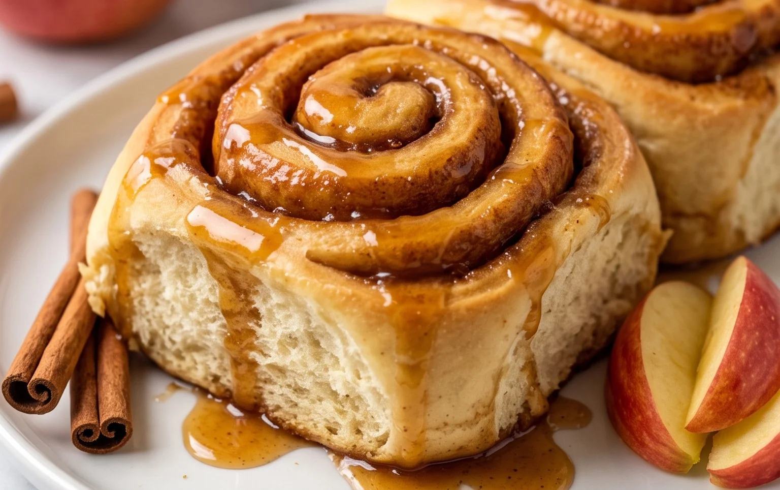 Easy Caramel Apple Cinnamon Rolls