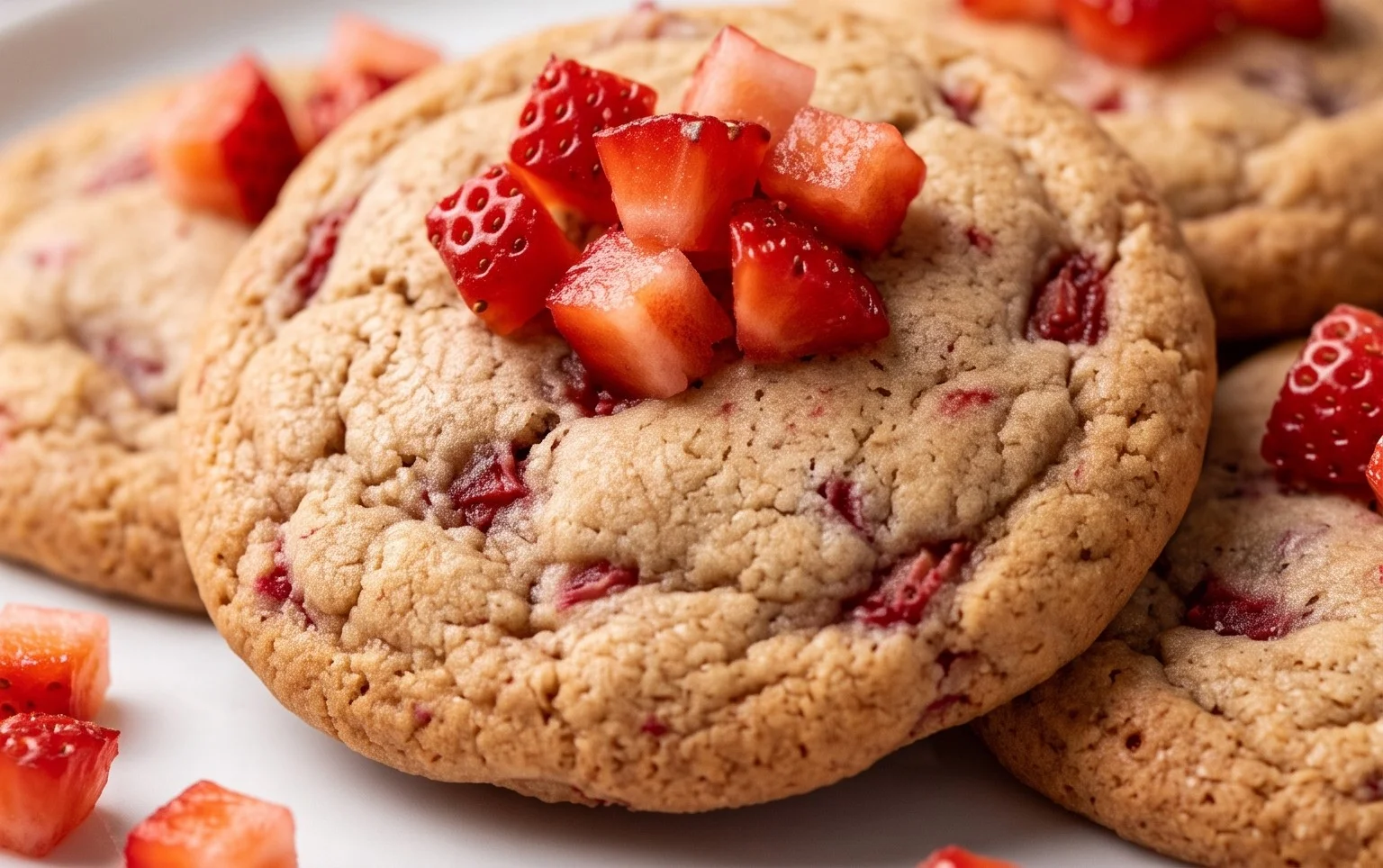 Strawberry Cookies (4 Ingredients)