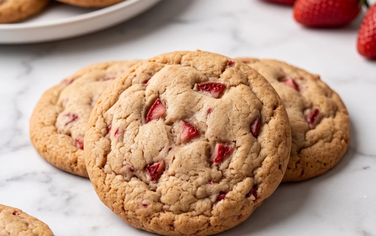 Strawberry Cookies (4 Ingredients)